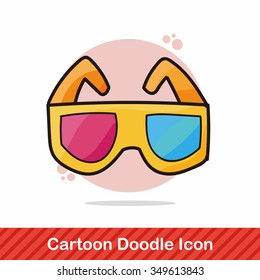 3D glasses doodle