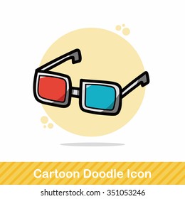 3D glasses doodle