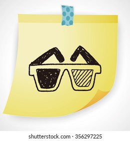 3d glasses doodle