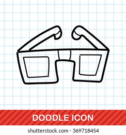 3D glasses doodle