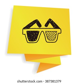 3d glasses doodle