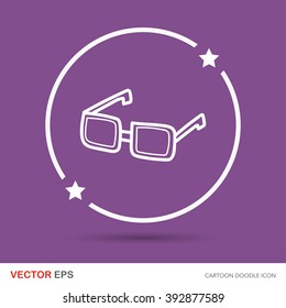 3D glasses doodle