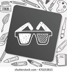 3d glasses doodle