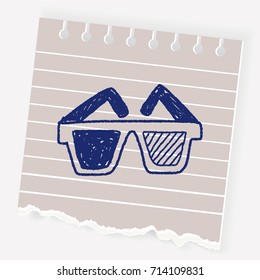 3d glasses doodle