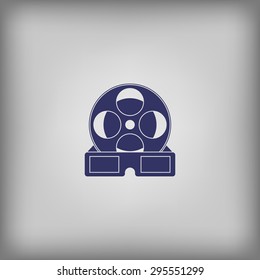 3d glasses and film icon 