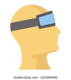 3d glasses flat icon design 