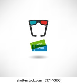 3D glasses icon