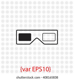 3d glasses icon.