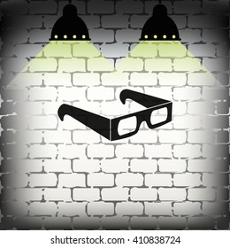 3d glasses icon.