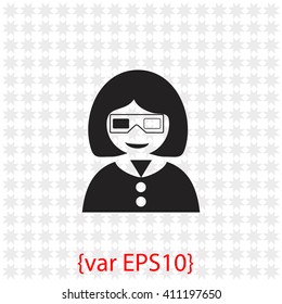3d glasses icon.