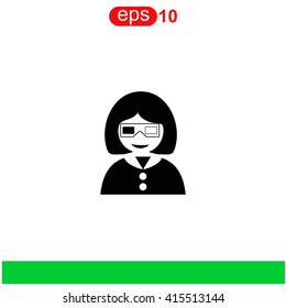 3d glasses icon.