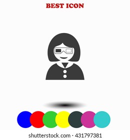 3d glasses icon. 