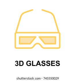 3D GLASSES ICON 