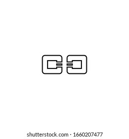 3D glasses icon. Cinema symbol. Logo design element