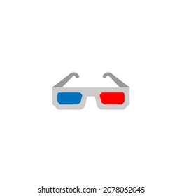 3d glasses  icon design template vector isolated illustration