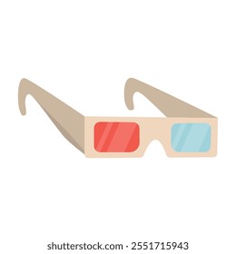 3d glasses icon. Flat illustration of 3d glasses icon for web design