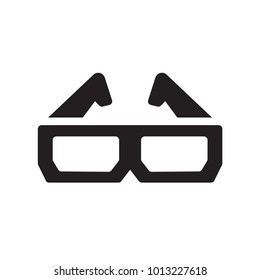 3D glasses icon glyph