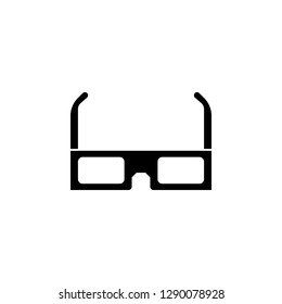 3D Glasses Icon isolated on White. Vector Illustration. 3d glasses Icon. Cinema Movie Film Watching Design Element.