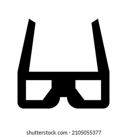 3d Glasses icon isolated on white background