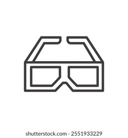 3D Glasses Icon isolated on white background. Vector icon.