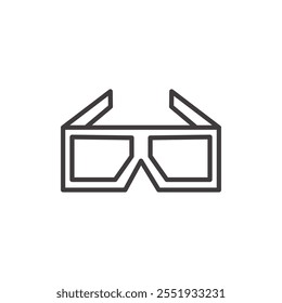 3D Glasses Icon isolated on white background. Vector icon.