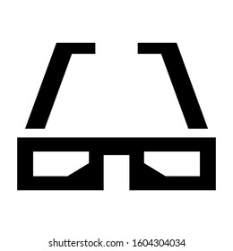 3d Glasses icon isolated sign symbol vector illustration - high quality black style vector icons
