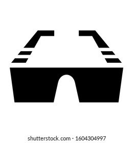 3d Glasses icon isolated sign symbol vector illustration - high quality black style vector icons
