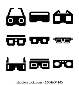 3d Glasses icon isolated sign symbol vector illustration - Collection of high quality black style vector icons
