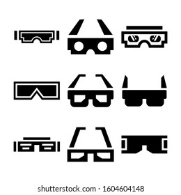 3d Glasses icon isolated sign symbol vector illustration - Collection of high quality black style vector icons
