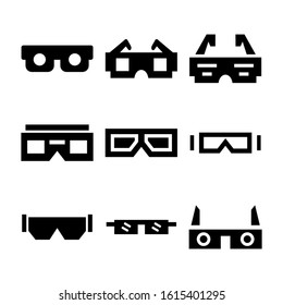 3d glasses icon isolated sign symbol vector illustration - Collection of high quality black style vector icons
