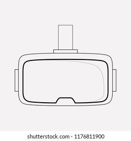 3d glasses icon line element. Vector illustration of 3d glasses icon line isolated on clean background for your web mobile app logo design.
