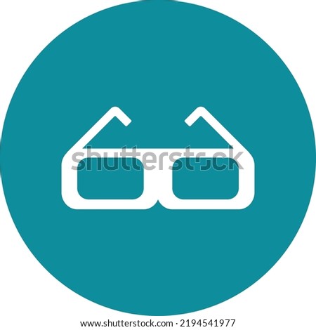 3D glasses icon logo on background 