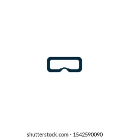 3d glasses icon. Movie entertainment glasses symbol