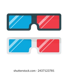 Diseño de vectores de conjunto de iconos de gafas 3D.