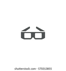 3D glasses icon. sign design