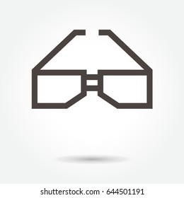 3D glasses icon. sign design vector. illustration. on white background. logo