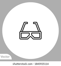 3d glasses icon sign vector,Symbol, logo illustration for web and mobile