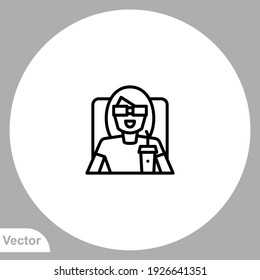 3d glasses icon sign vector,Symbol, logo illustration for web and mobile