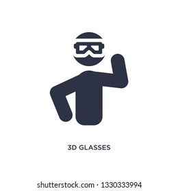 3d glasses icon. Simple element illustration from outdoor activities concept. 3d glasses editable symbol design on white background. Can be use for web and mobile.