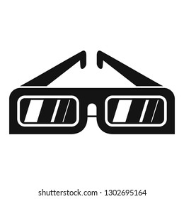 3d glasses icon. Simple illustration of 3d glasses vector icon for web design isolated on white background
