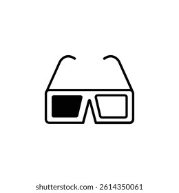 3D glasses icon, symbolizing immersive viewing and cutting-edge entertainment experience