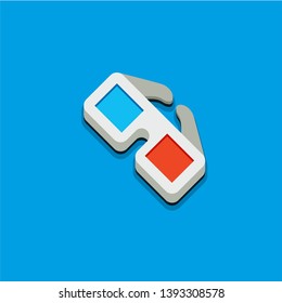 3D Glasses 3D Icon - Vector