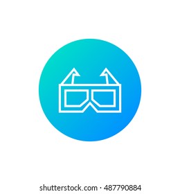 3d glasses icon vector, clip art. Also useful as logo, circle app icon, web UI element, symbol, graphic image, silhouette and illustration. Compatible with ai, cdr, jpg, png, svg, pdf, ico and eps.