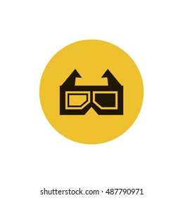 3d glasses icon vector, clip art. Also useful as logo, circle app icon, web UI element, symbol, graphic image, silhouette and illustration. Compatible with ai, cdr, jpg, png, svg, pdf, ico and eps.