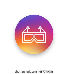 3d glasses icon vector, clip art. Also useful as logo, circle app icon, web UI element, symbol, graphic image, silhouette and illustration. Compatible with ai, cdr, jpg, png, svg, pdf, ico and eps.