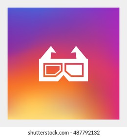 3d glasses icon vector, clip art. Also useful as logo, web UI element, symbol, graphic image, silhouette and illustration. Compatible with ai, cdr, jpg, png, svg, pdf, ico and eps.