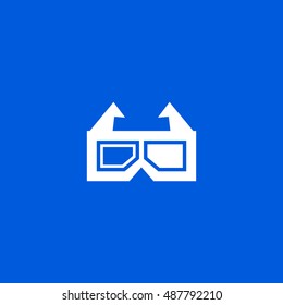 3d glasses icon vector, clip art. Also useful as logo, web UI element, symbol, graphic image, silhouette and illustration. Compatible with ai, cdr, jpg, png, svg, pdf, ico and eps.
