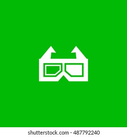 3d glasses icon vector, clip art. Also useful as logo, web UI element, symbol, graphic image, silhouette and illustration. Compatible with ai, cdr, jpg, png, svg, pdf, ico and eps.