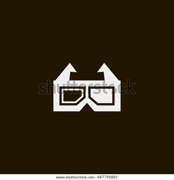 Stock Vektor 3d Glasses Icon Vector Clip Art Bez Autorskych Poplatku 487790881