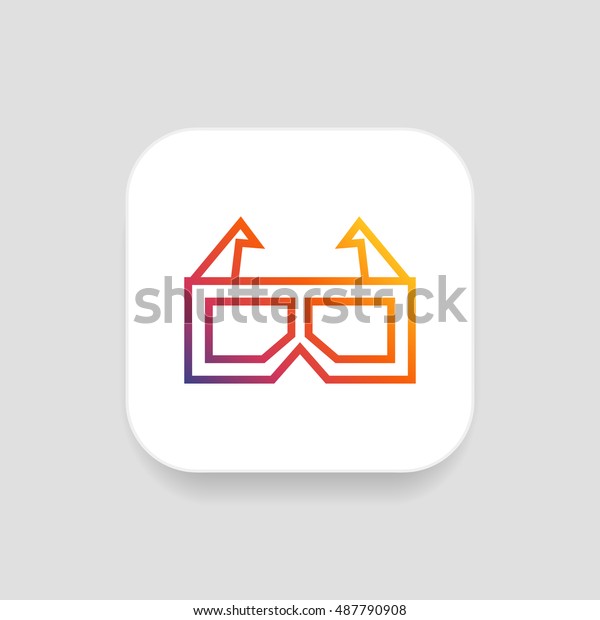 Download 3d Glasses Icon Vector Clip Art Stock Vector Royalty Free 487790908